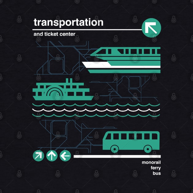 Transportation and Ticket Center Shirt Design by retrocot